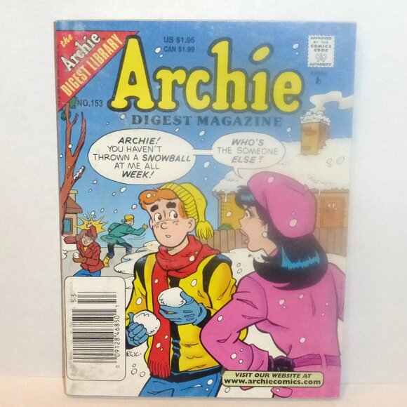 1st PRINT 1998 Archie Digest Library ARCHIE Digest Magazine #153 Archie Comic Bo - Picture 1 of 1